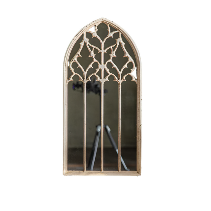 Arched Vintage Mirror with Ornate Frame