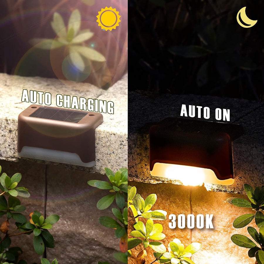 Weather-Resistant Solar Step Light set of 4