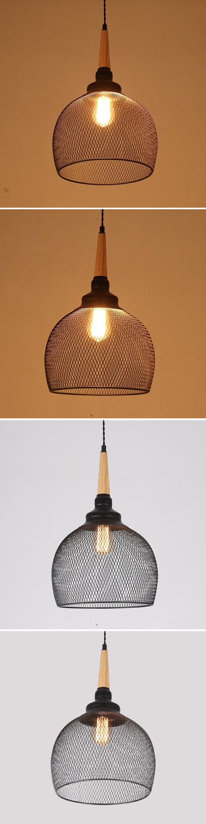 Industrial Pendant Lights with Wire Mesh Shades (Multiple Styles)