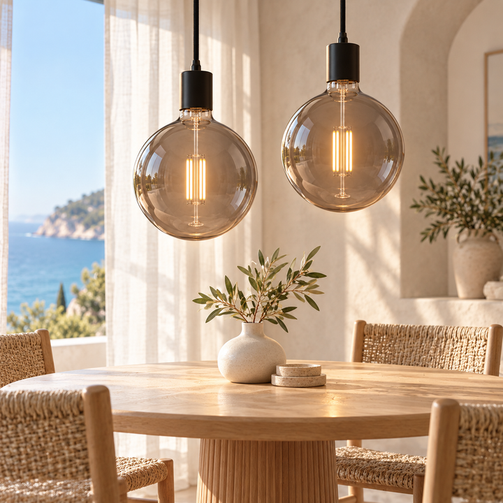 Smoke Gray Globe Filament Decorative Bulb- G180