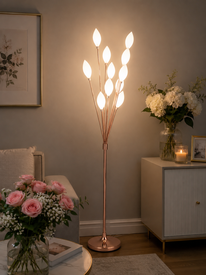 Rose Gold Petal Floor Lamp