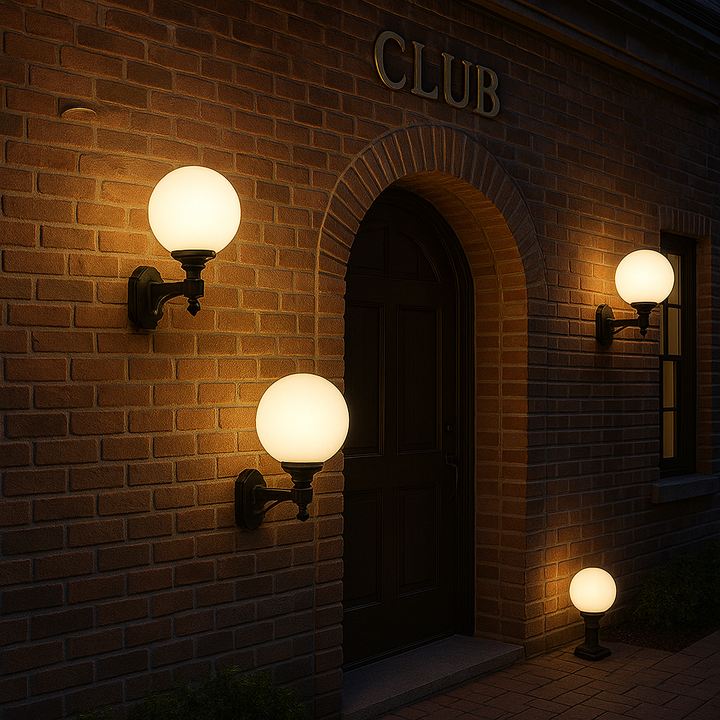 Classic Globe Garden Post Lights with Aluminum base