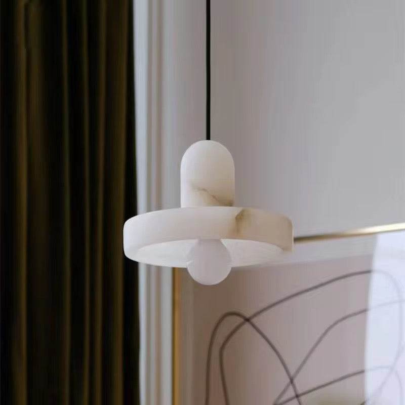 Soft Alabaster Glow Pendant Light
