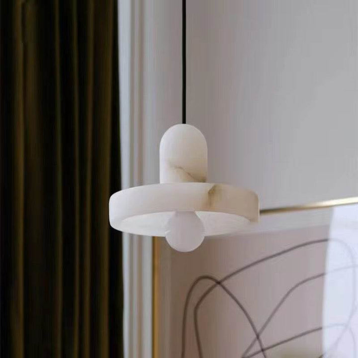 Soft Alabaster Glow Pendant Light