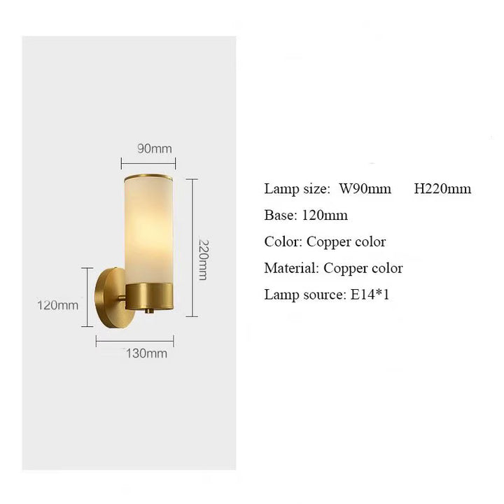 Modern Brass and Marble Effect Wall Sconce