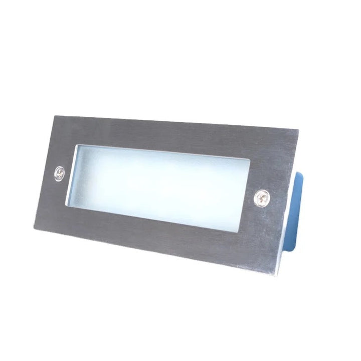 Modern Recessed Outdoor LED Step Lights - Stainless Steel