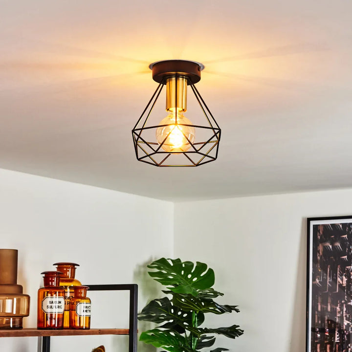 Industrial Geometric Ceiling Light