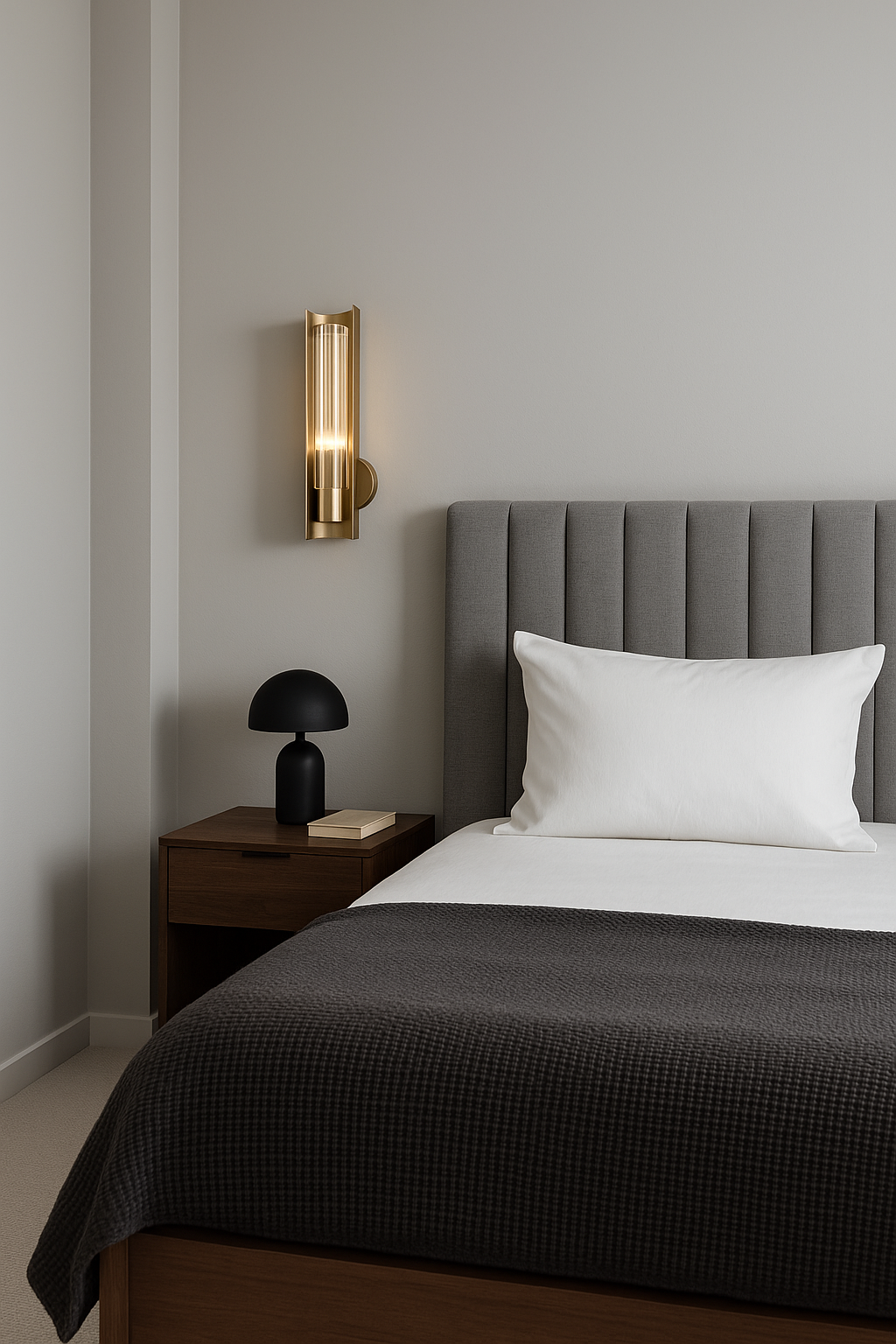 Modern Gold Wall Light with Glass Shade