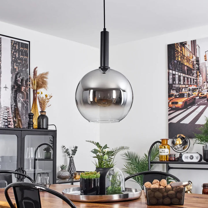 Modern Smoked Glass Pendant Light