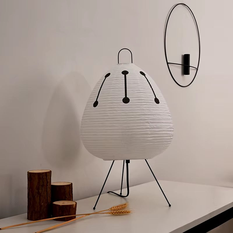 White Sculptural Tripod Table Lamp
