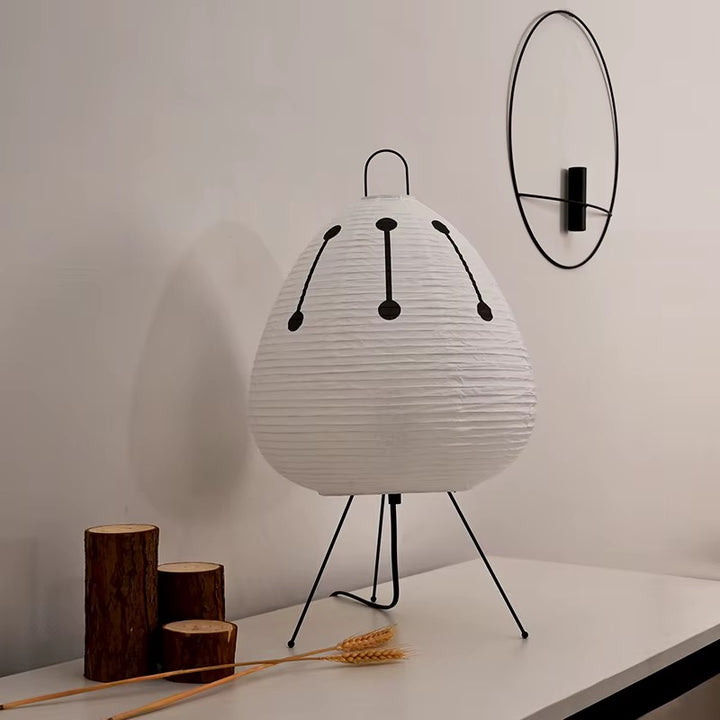 White Sculptural Tripod Table Lamp