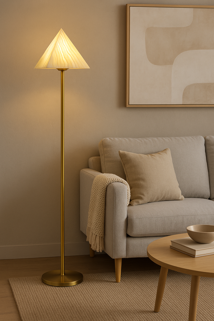 Modern Pyramid Shade Floor Lamp