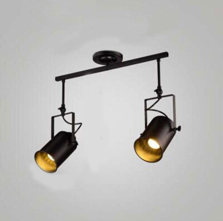 Industrial Track Lighting with Adjustable Spotlights