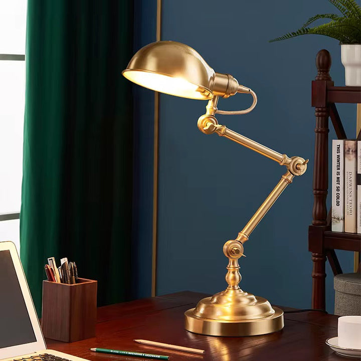 Golden Adjustable Desk Lamp