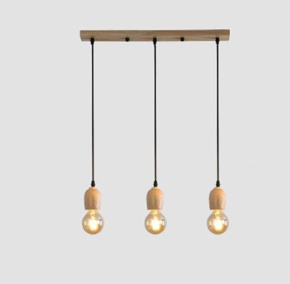 Modern Minimalist Pendant Light with Wooden Accents