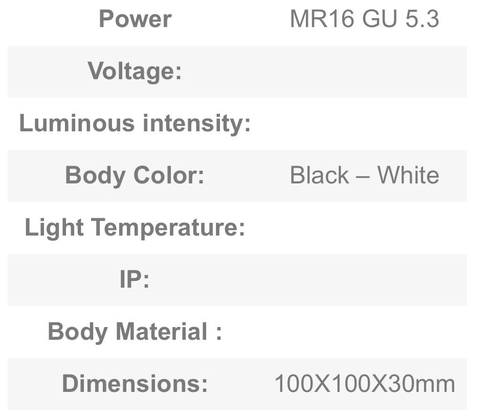 Square Recessed LED Ceiling Spotlight aluminum