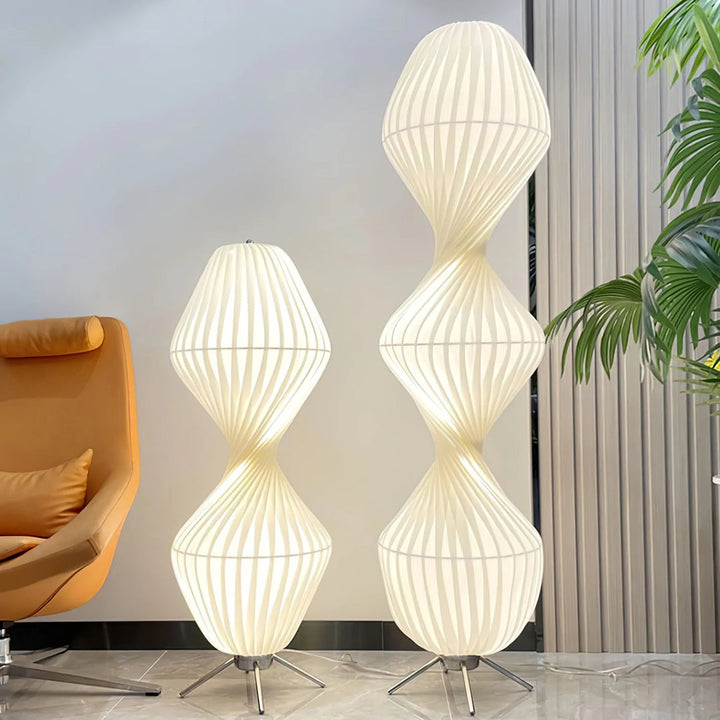 Modern TWIST Sculptural Pendant & floor Light