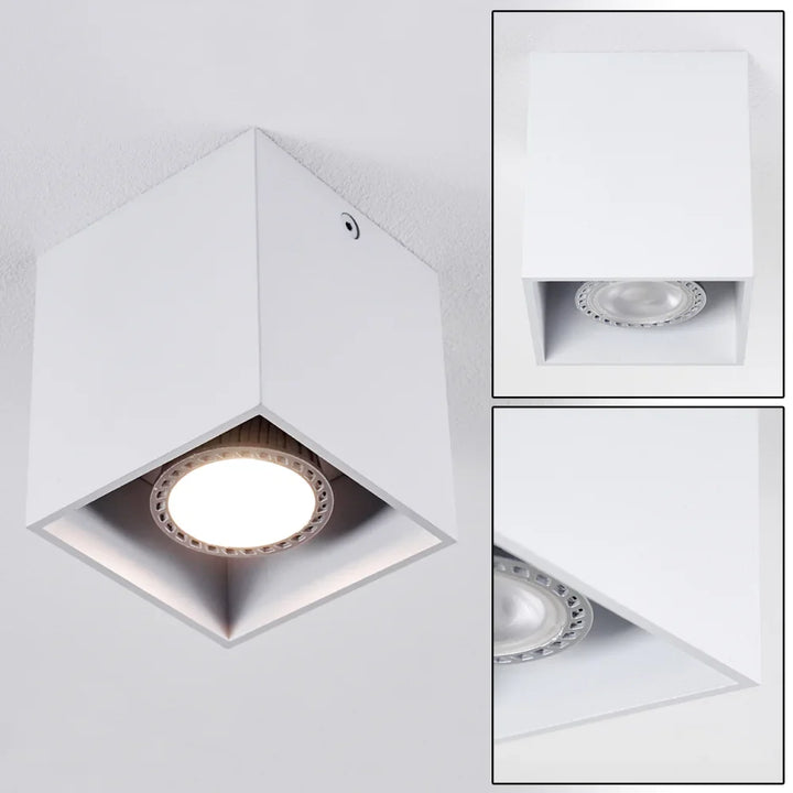 Modern Square White Ceiling Spotlight