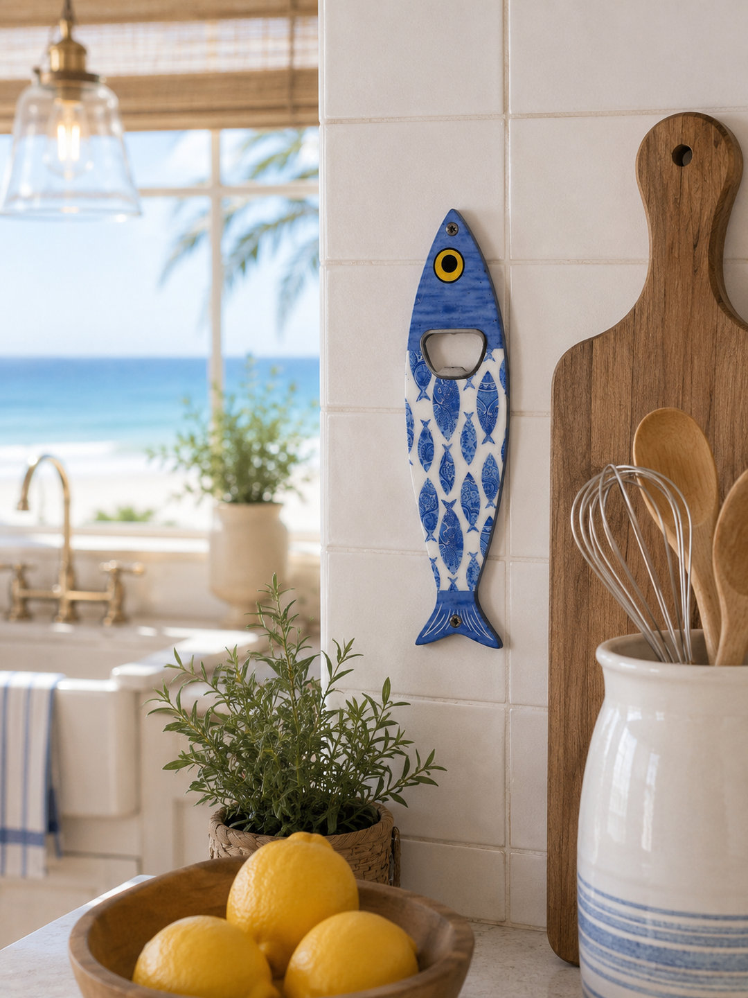 Coastal Fish Wall-Mounted Bottle Opener