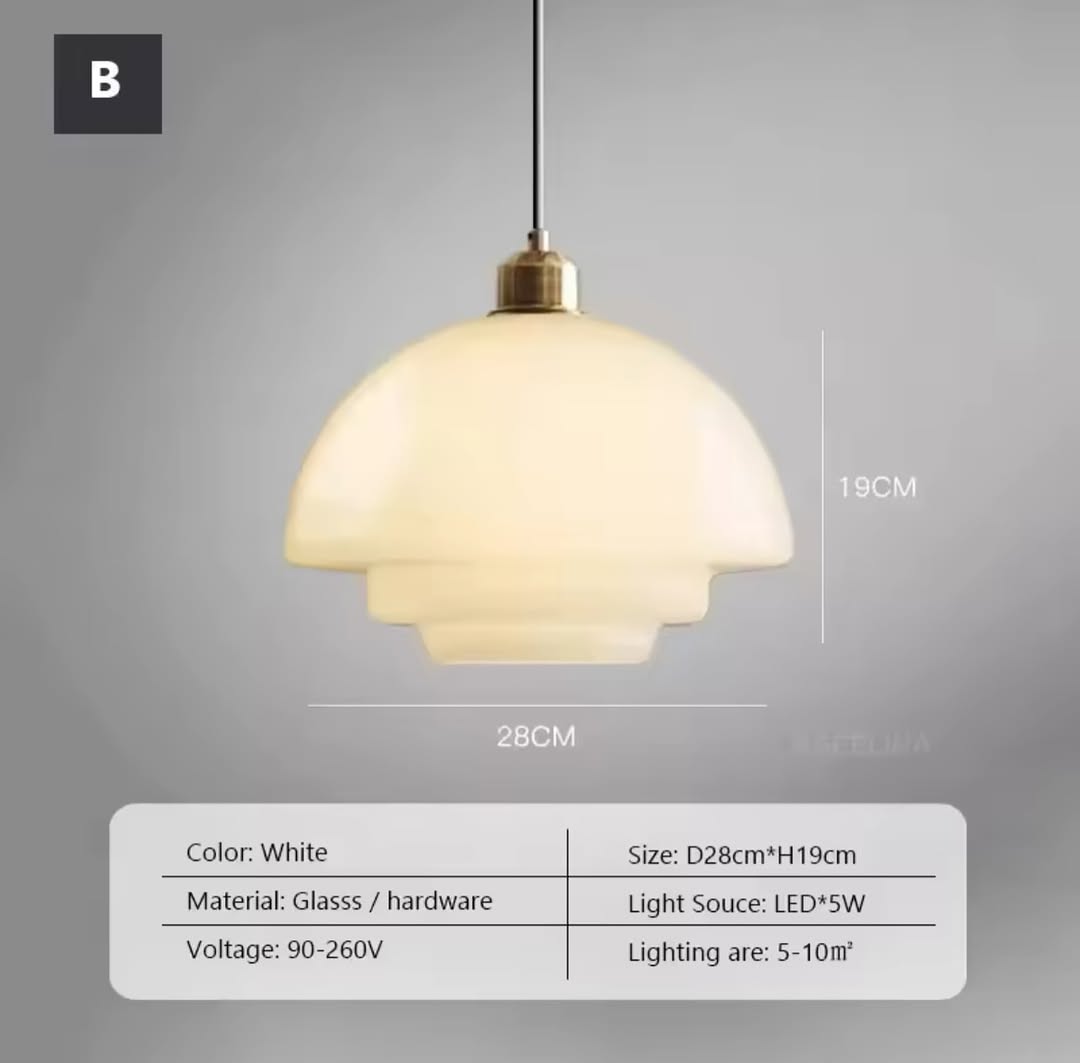 Opal Glass Pendant Light Trio