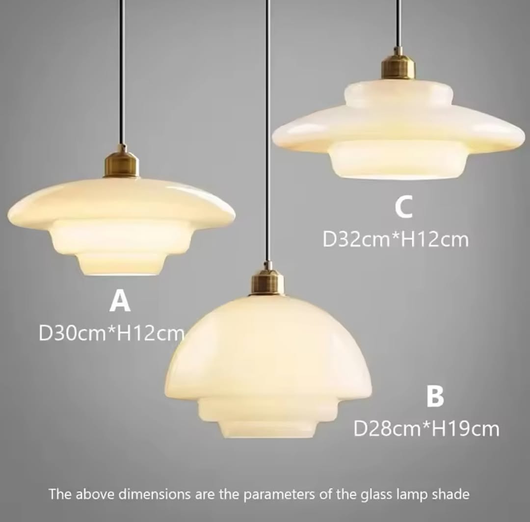 Opal Glass Pendant Light Trio