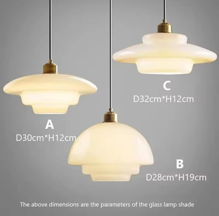 Opal Glass Pendant Light Trio