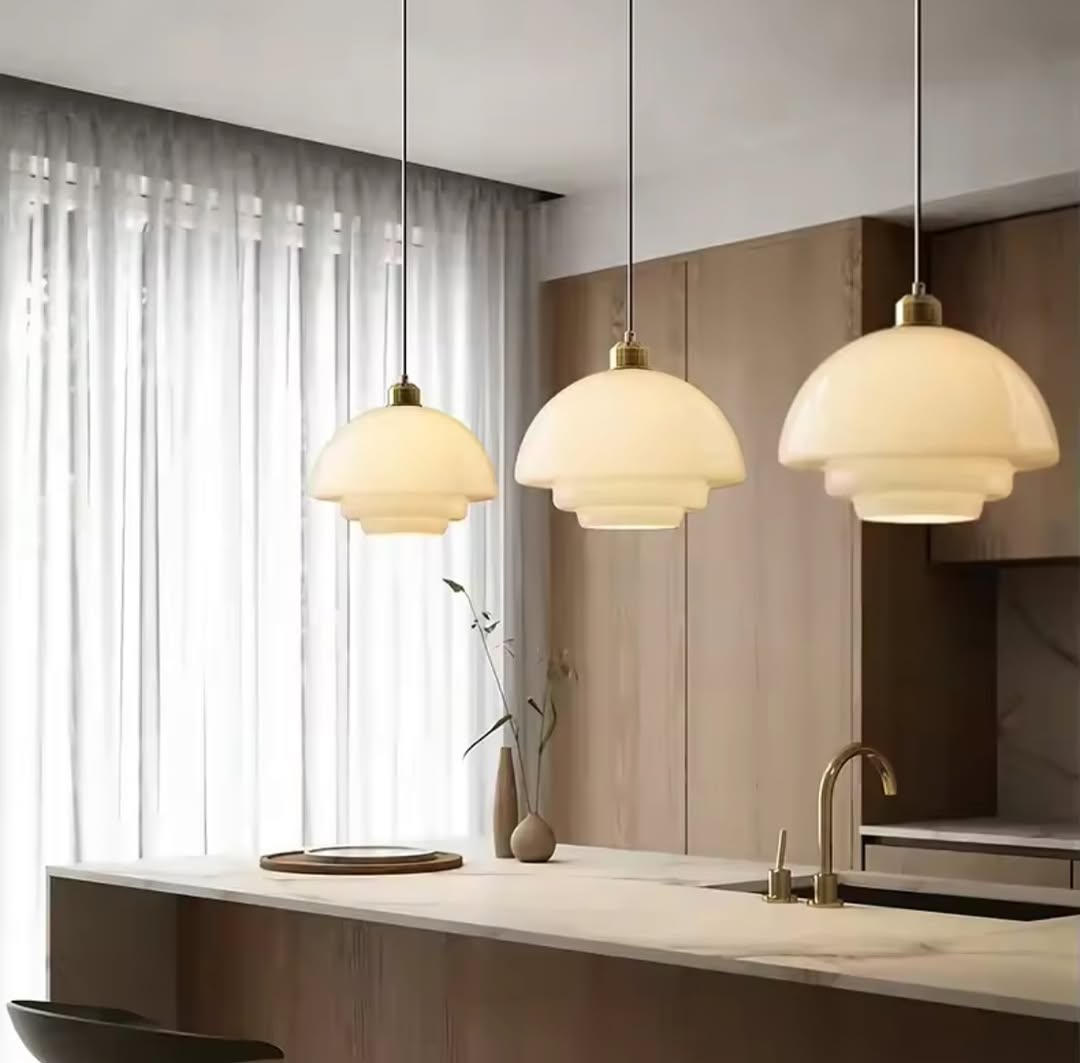 Opal Glass Pendant Light Trio