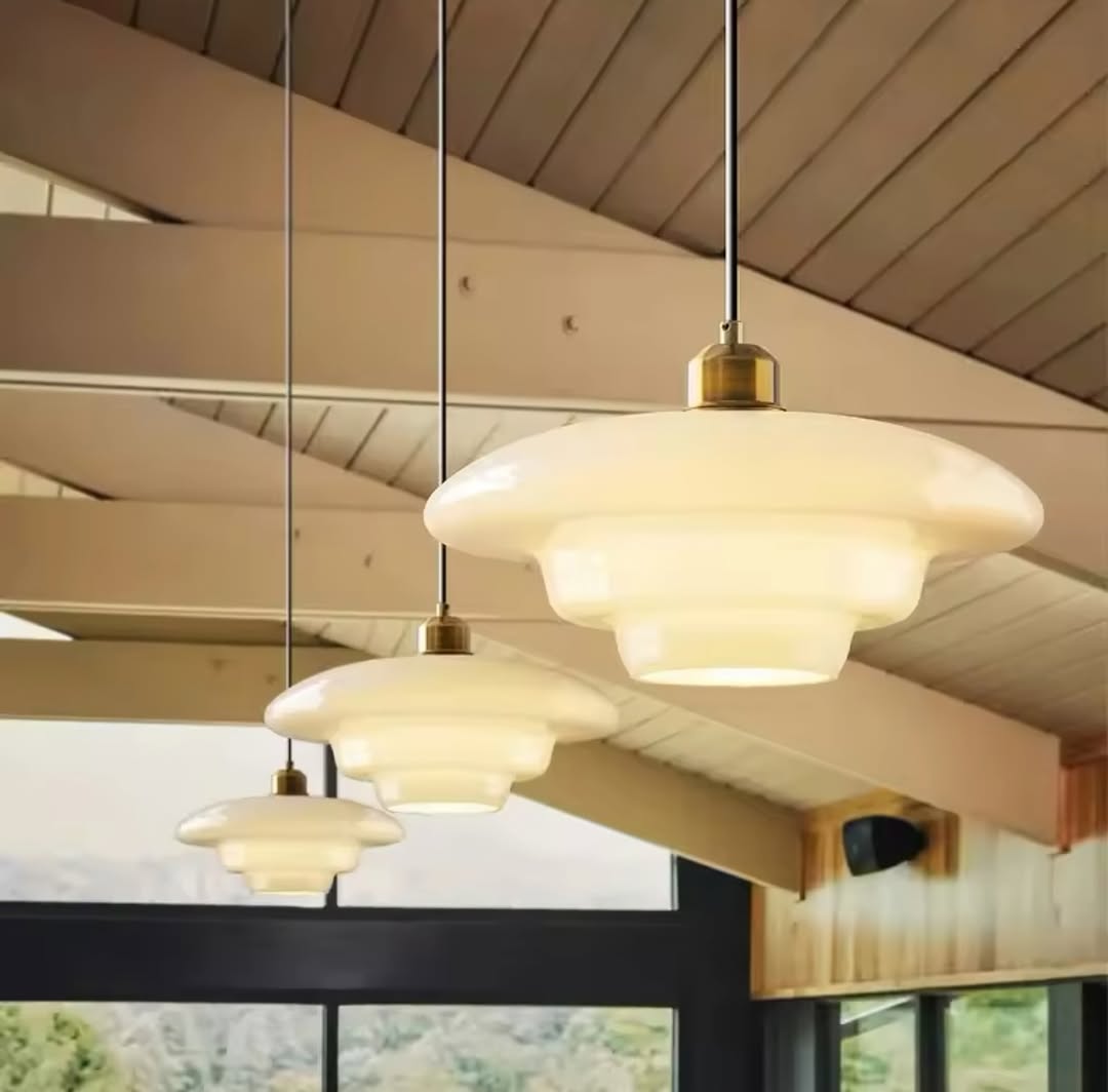 Opal Glass Pendant Light Trio