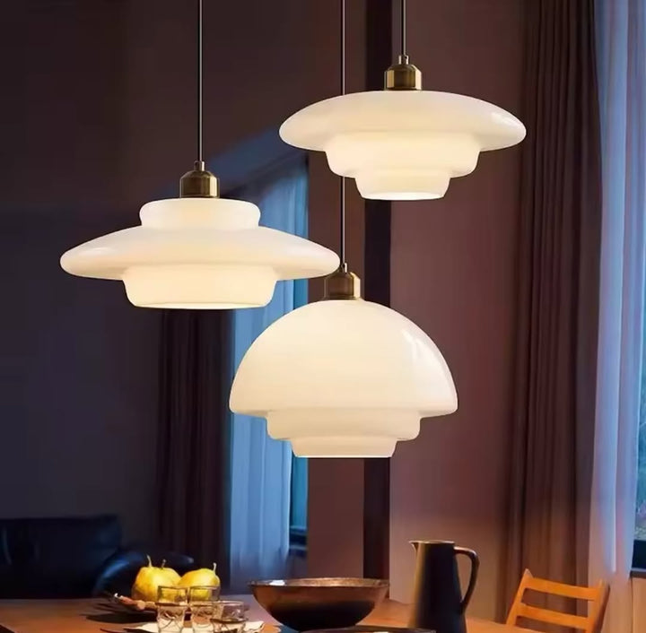 Opal Glass Pendant Light Trio