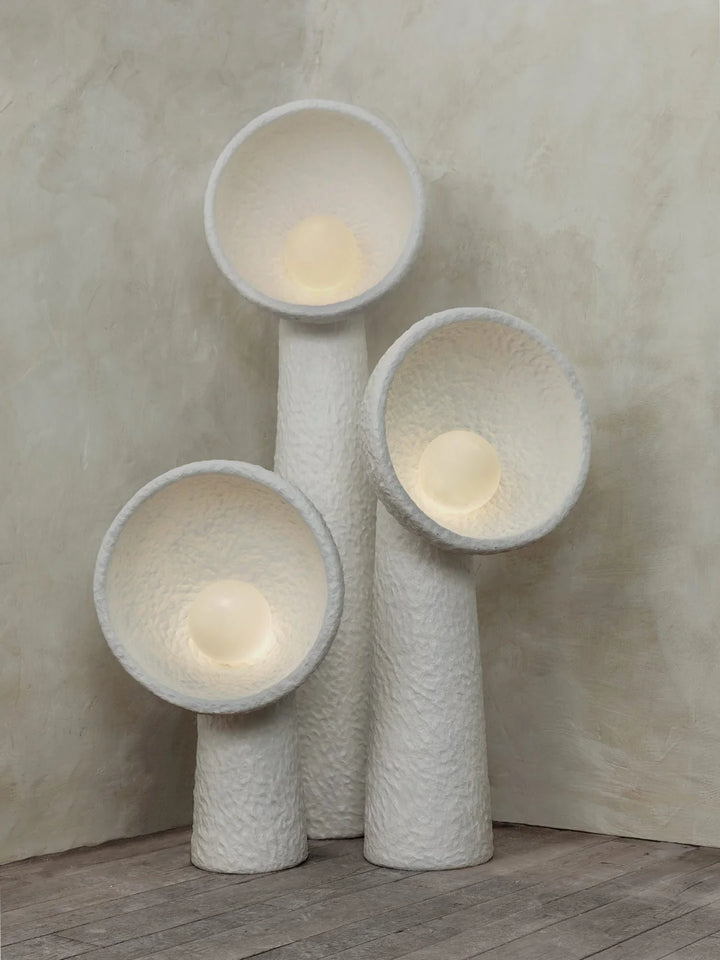 Sculptural White Floor Lamp