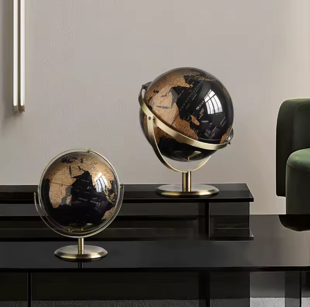 Black & Gold Decorative Globe
