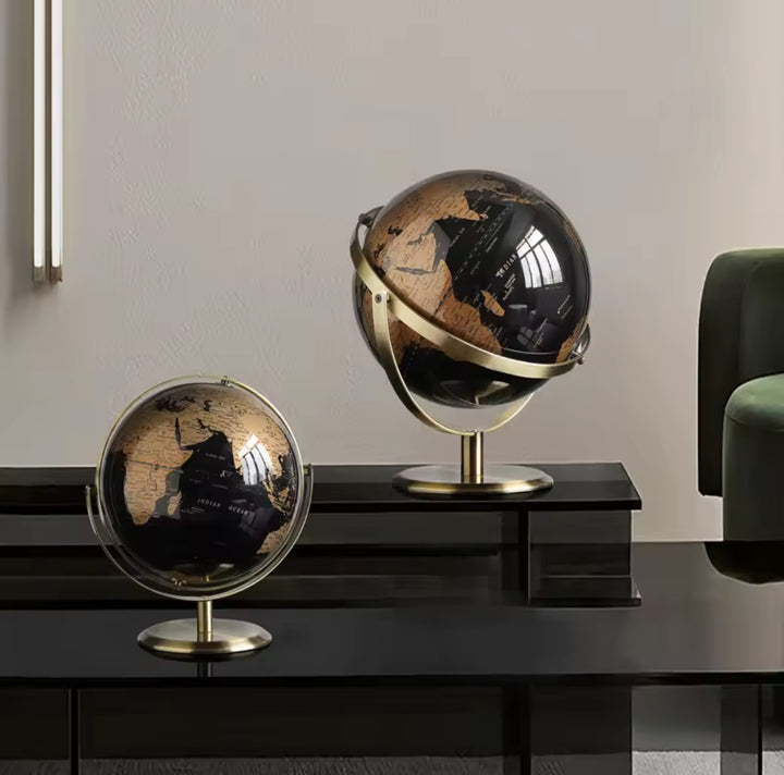 Black & Gold Decorative Globe