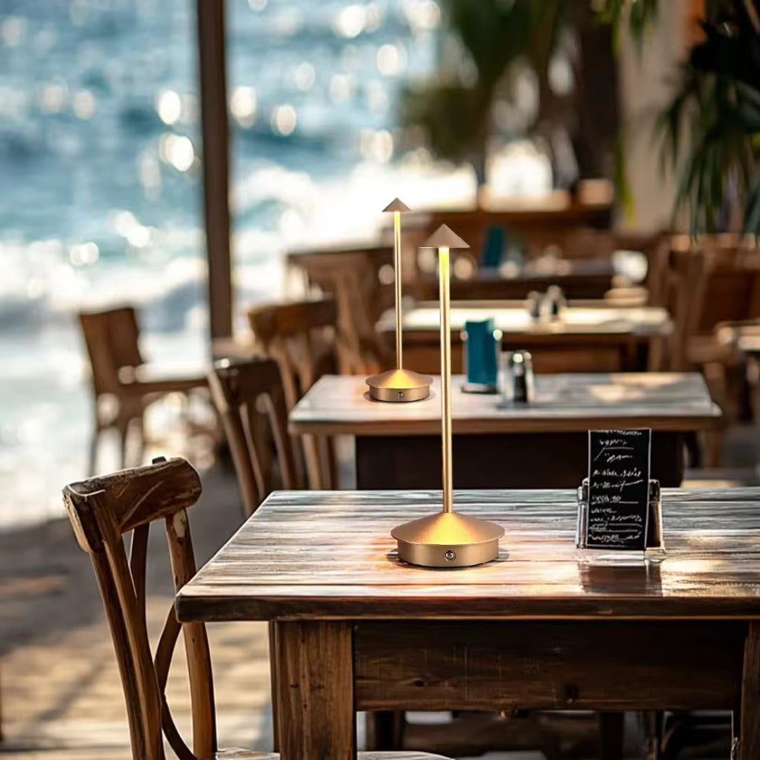 Modern Metallic Rechargeable Table Lamp