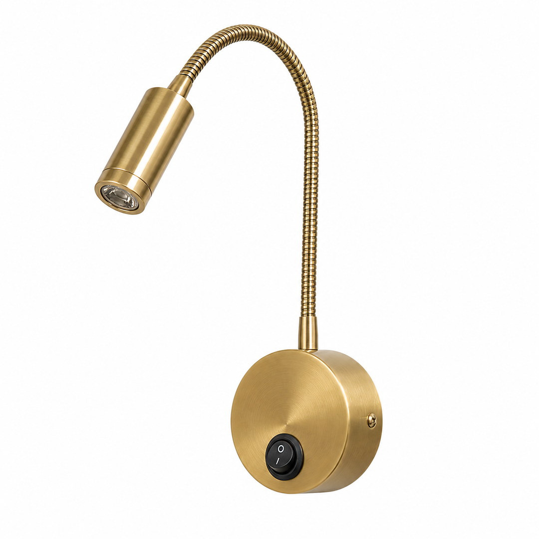 Modern Bedside Wall Light with a Flexible Arm (40 cm)