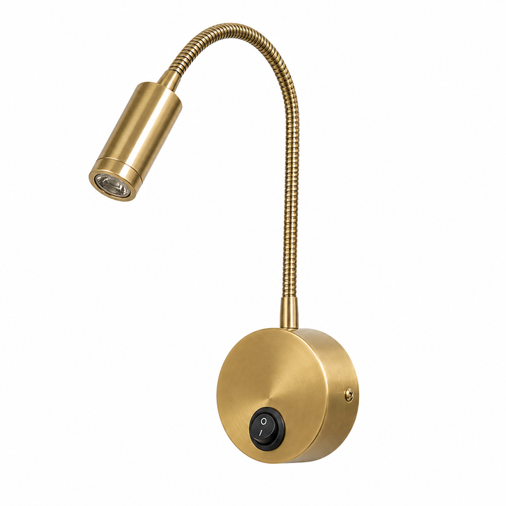 Modern Bedside Wall Light with a Flexible Arm (40 cm)