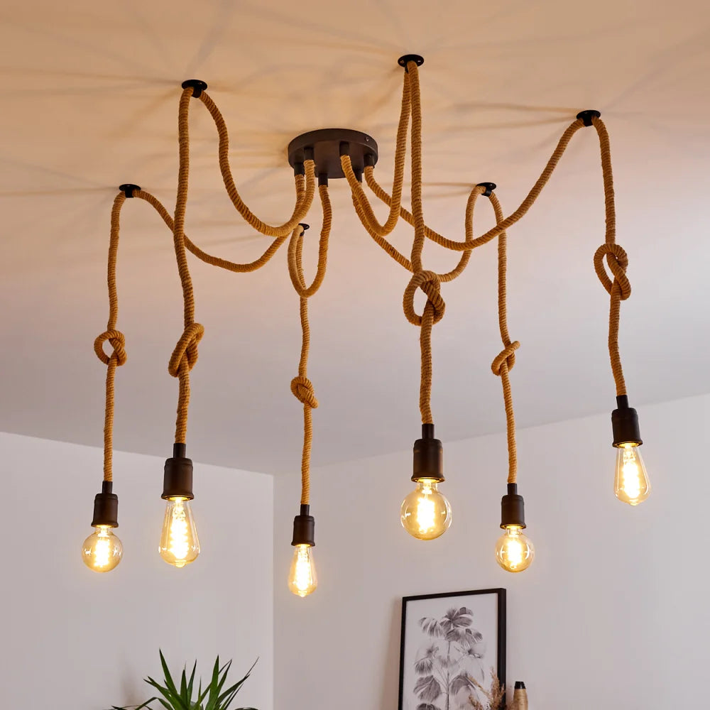 Rustic Rope Chandelier