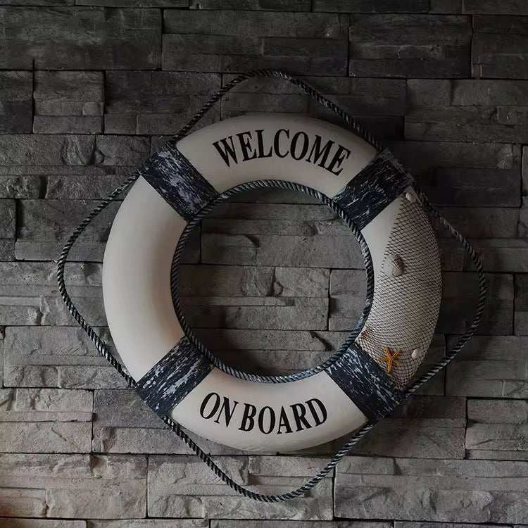 Life Ring Decor Navy Blue