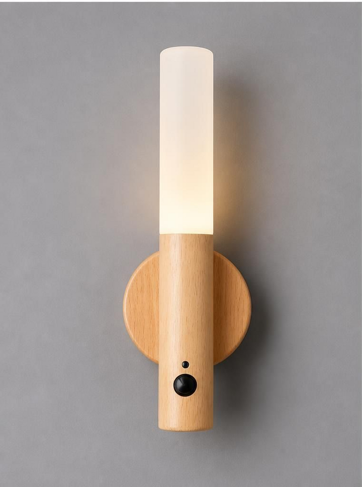 Modern rechargeable Wall-Mounted Wooden LED Light