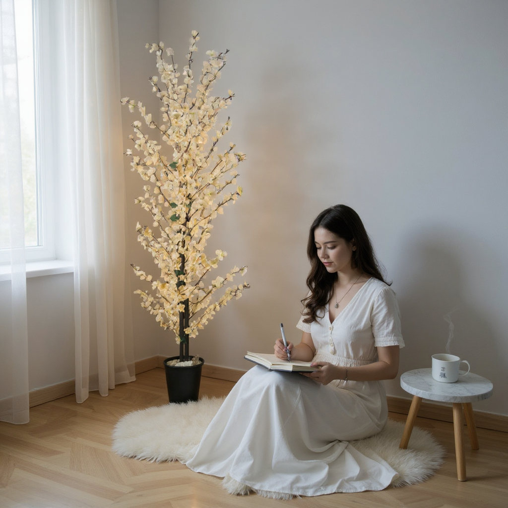 Artificial Yellow Apricot Tree