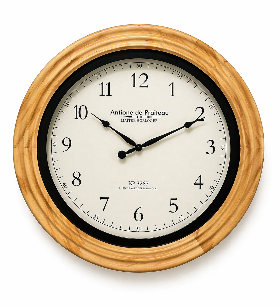 Minimal Wooden Wall Clock
