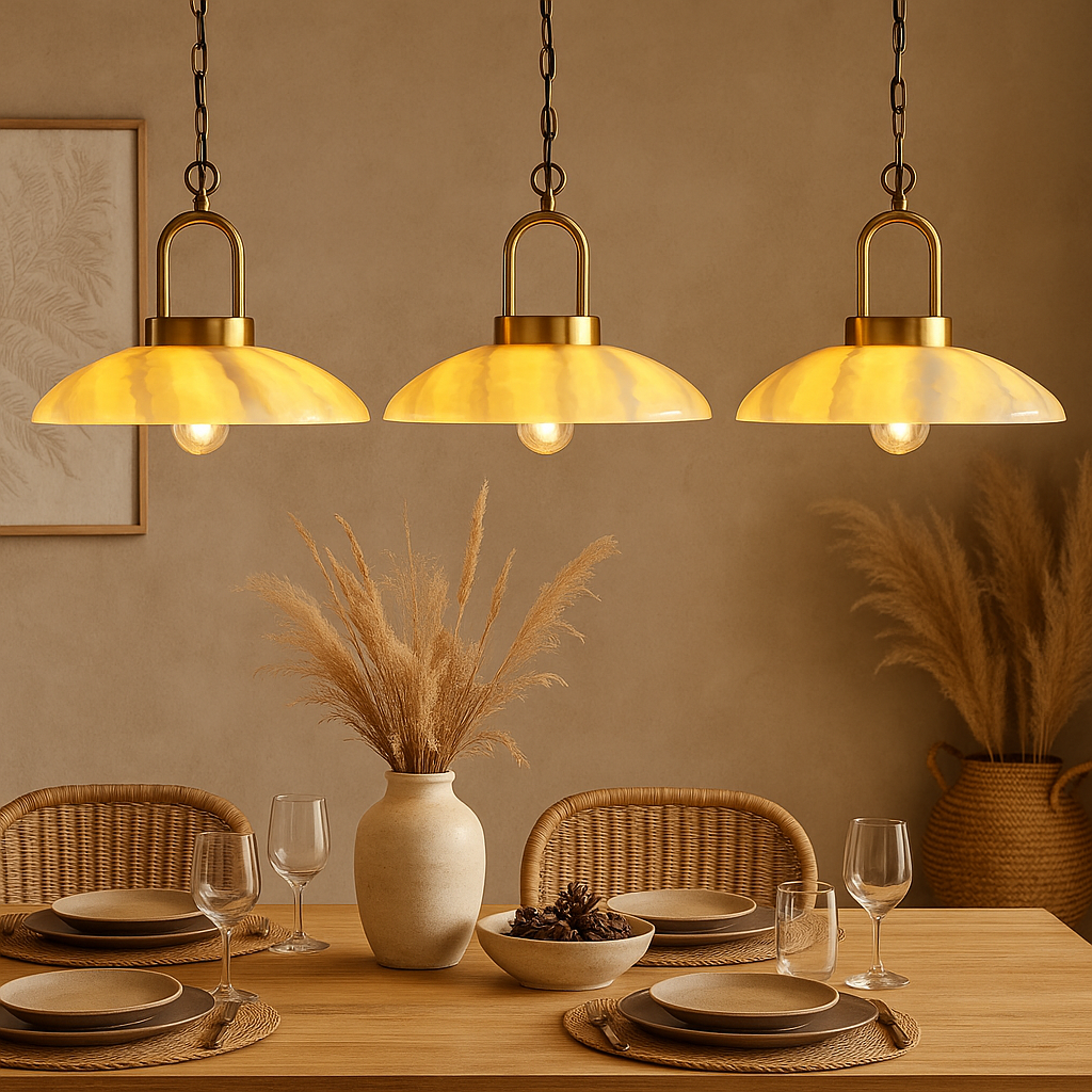 Warm Alabaster Pendant Light