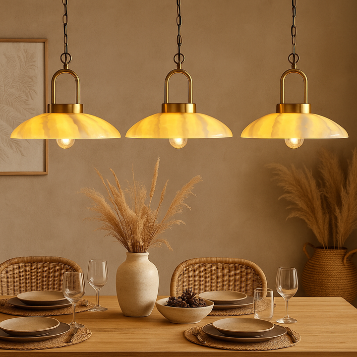 Warm Alabaster Pendant Light