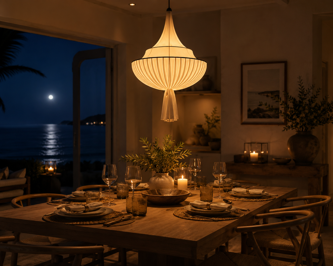 DUNE - Ivory Lotus Pendant Light