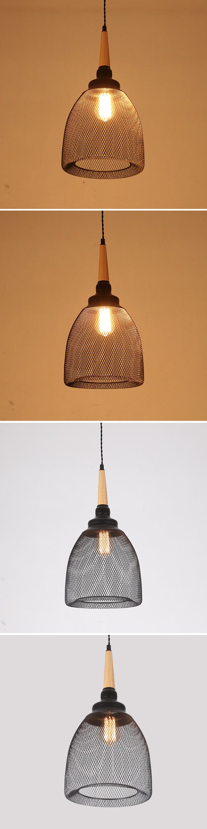 Industrial Pendant Lights with Wire Mesh Shades (Multiple Styles)