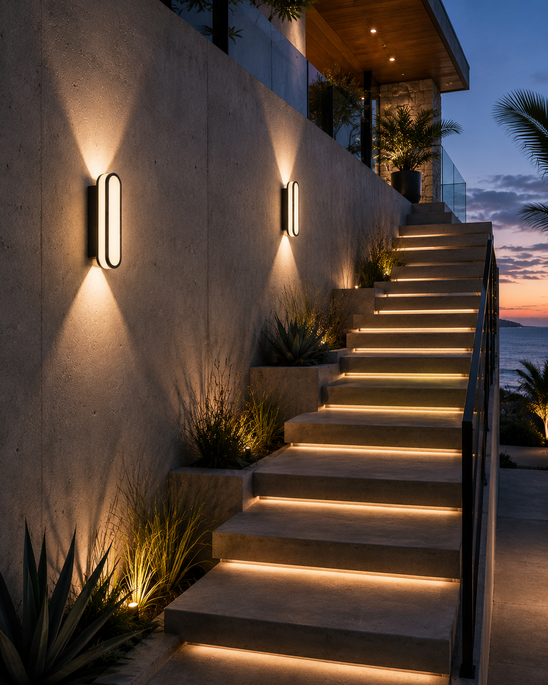 Oval LED Outdoor Sconce