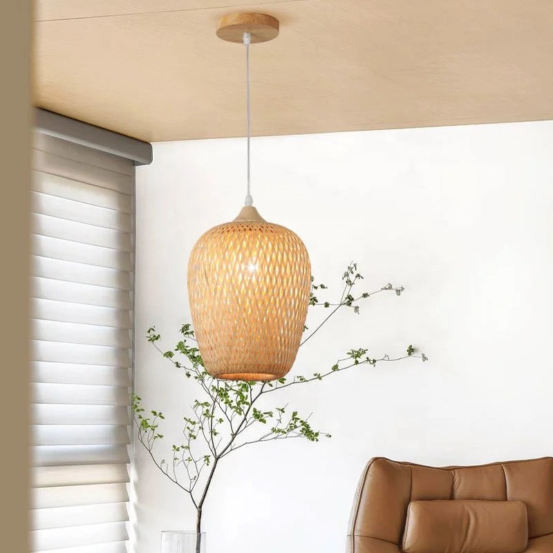 Rustic Woven Pendant Light