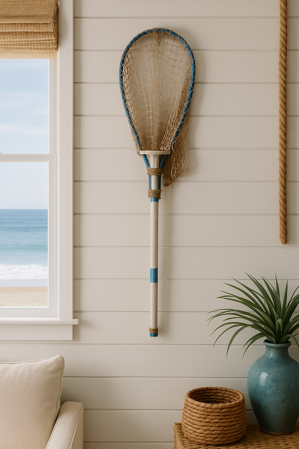 Nautical Fishing Net Wall Decor