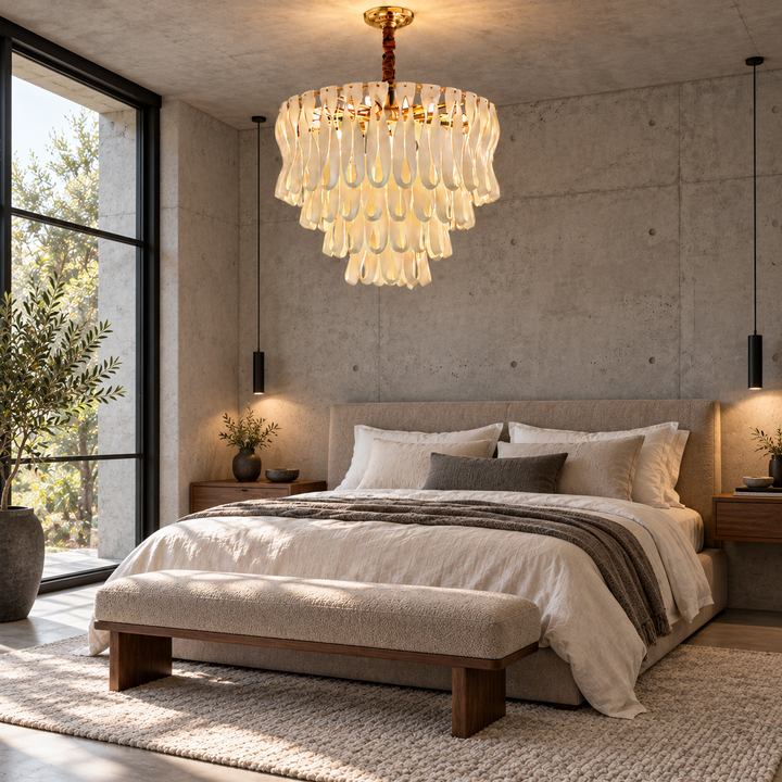 Ceramic Teardrop Cascade Chandelier