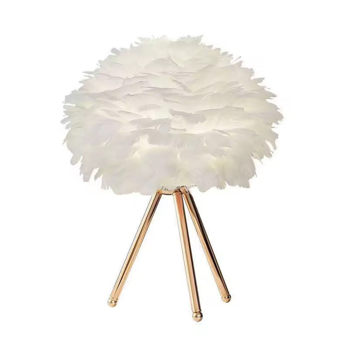 Feather Shade Table Lamp