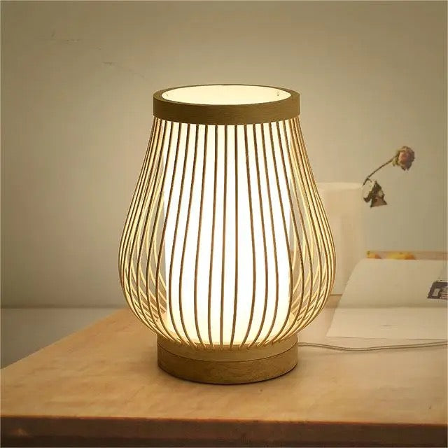 Modern Bamboo Cage Table Lamp